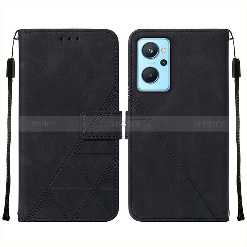 Custodia Portafoglio In Pelle Cover con Supporto Y01B per Oppo K10 4G Nero