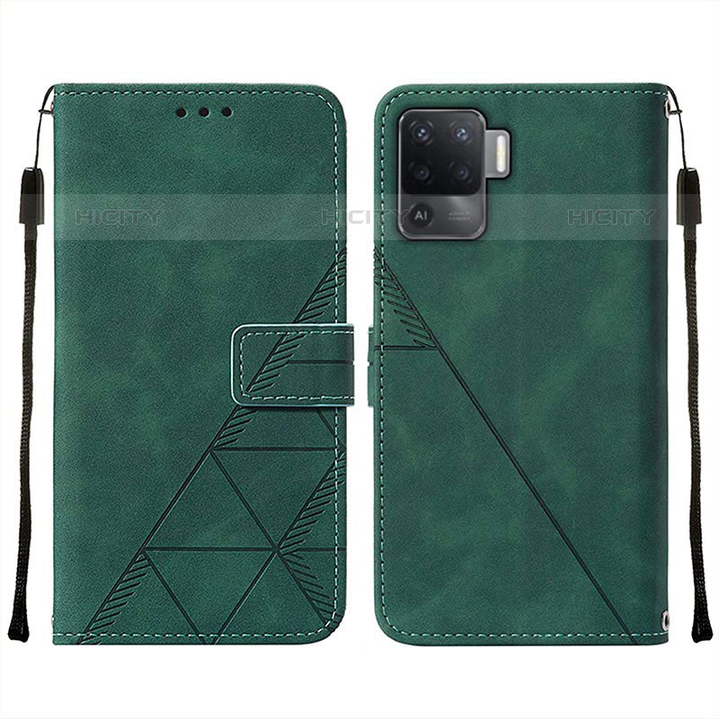 Custodia Portafoglio In Pelle Cover con Supporto Y01B per Oppo Reno5 F