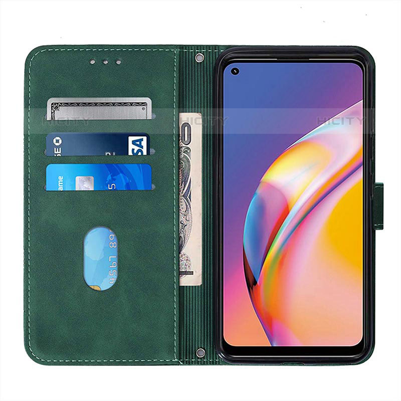 Custodia Portafoglio In Pelle Cover con Supporto Y01B per Oppo Reno5 F