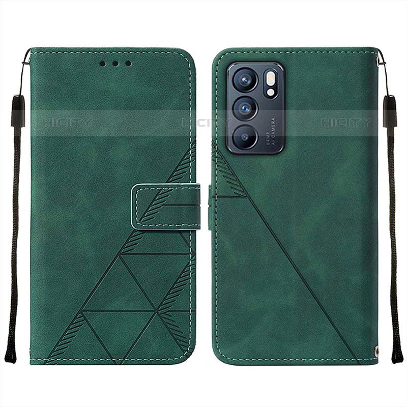 Custodia Portafoglio In Pelle Cover con Supporto Y01B per Oppo Reno6 5G