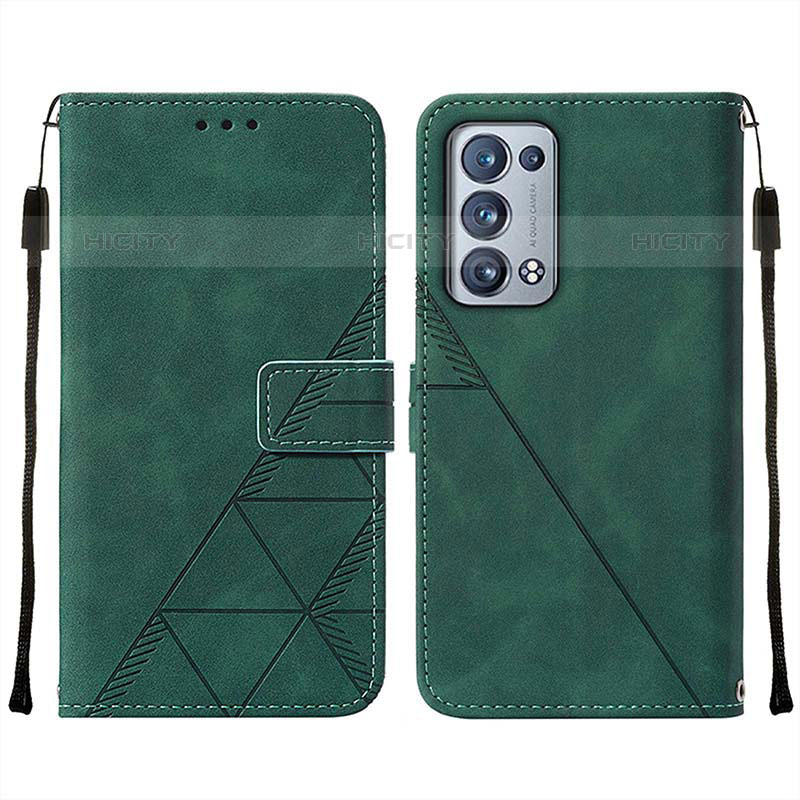 Custodia Portafoglio In Pelle Cover con Supporto Y01B per Oppo Reno6 Pro 5G