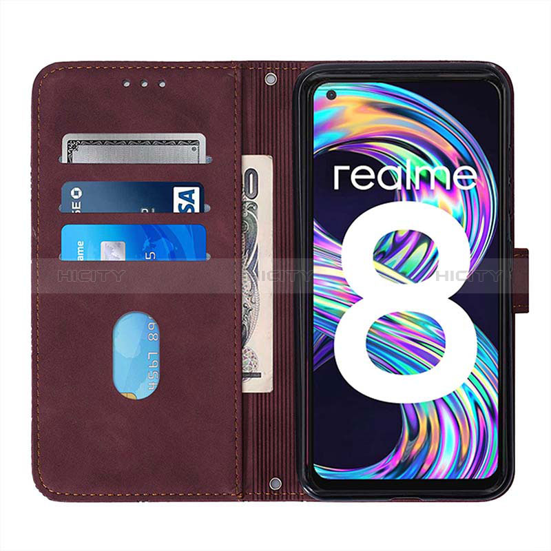 Custodia Portafoglio In Pelle Cover con Supporto Y01B per Realme 8 4G