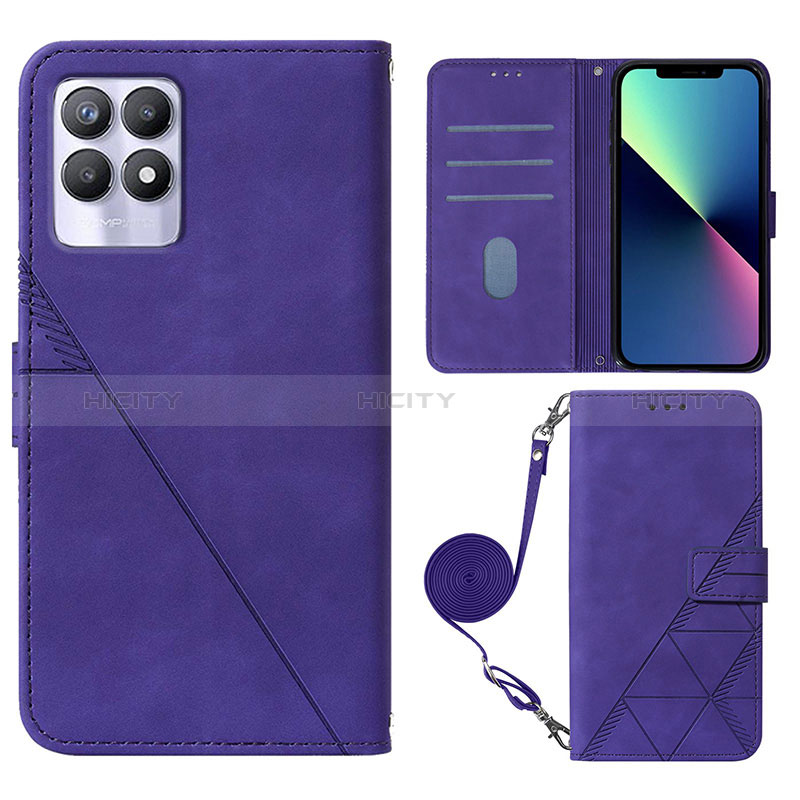 Custodia Portafoglio In Pelle Cover con Supporto Y01B per Realme 8i