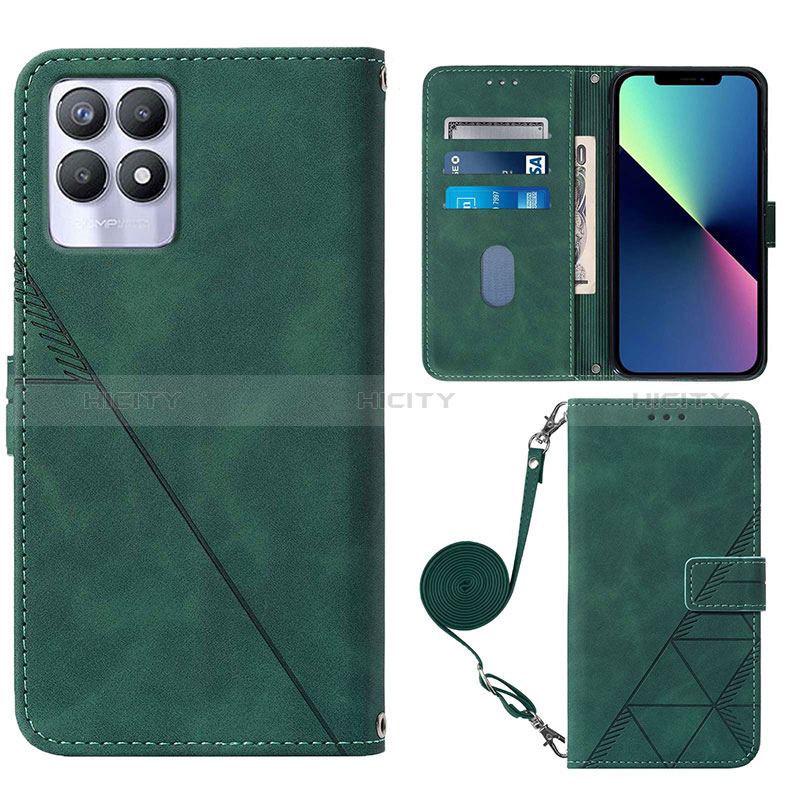 Custodia Portafoglio In Pelle Cover con Supporto Y01B per Realme 8i