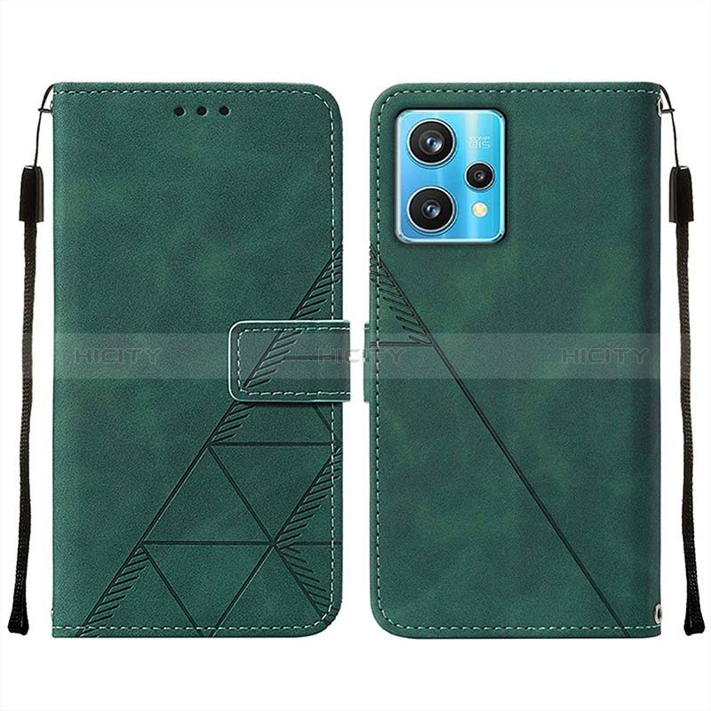 Custodia Portafoglio In Pelle Cover con Supporto Y01B per Realme 9 Pro 5G Verde