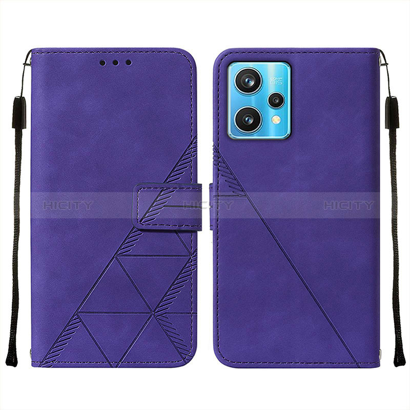 Custodia Portafoglio In Pelle Cover con Supporto Y01B per Realme 9 Pro+ Plus 5G Viola