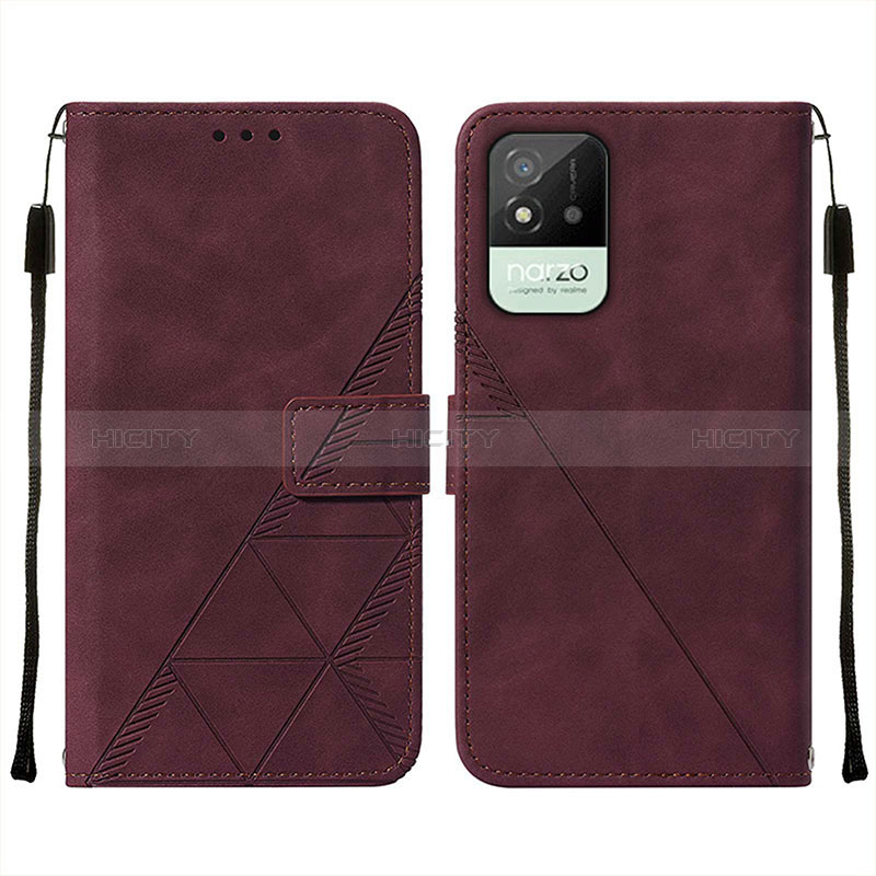 Custodia Portafoglio In Pelle Cover con Supporto Y01B per Realme C20