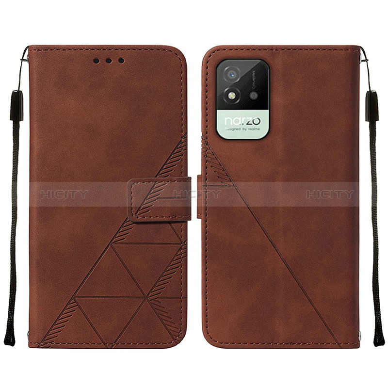 Custodia Portafoglio In Pelle Cover con Supporto Y01B per Realme C20A