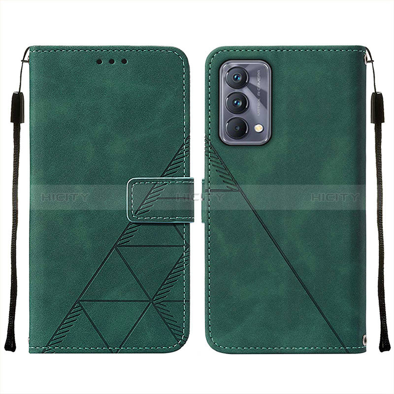 Custodia Portafoglio In Pelle Cover con Supporto Y01B per Realme GT Master 5G Verde