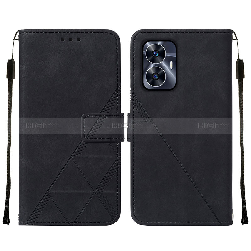 Custodia Portafoglio In Pelle Cover con Supporto Y01B per Realme Narzo N55 Nero