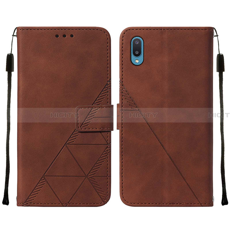 Custodia Portafoglio In Pelle Cover con Supporto Y01B per Samsung Galaxy A02