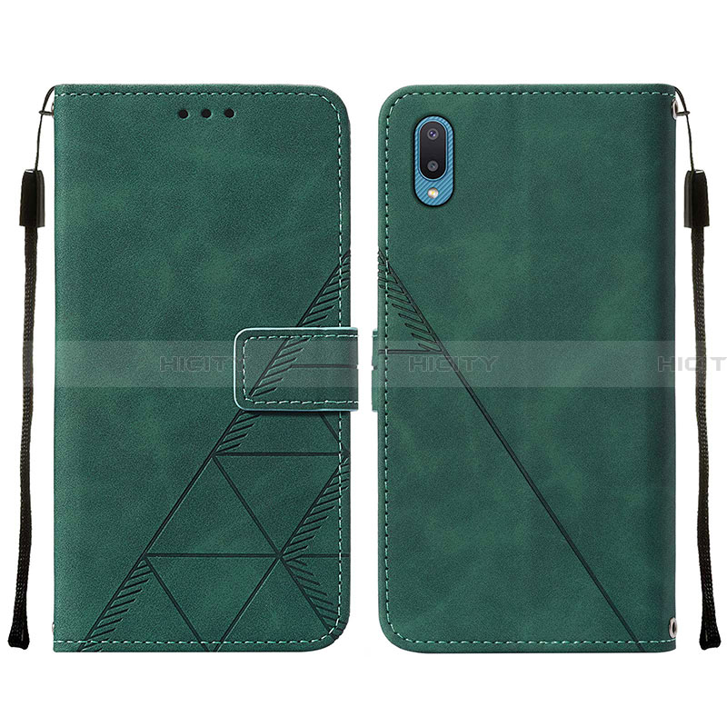 Custodia Portafoglio In Pelle Cover con Supporto Y01B per Samsung Galaxy A02