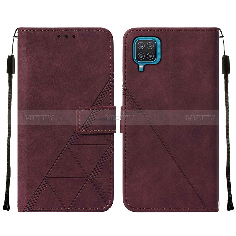 Custodia Portafoglio In Pelle Cover con Supporto Y01B per Samsung Galaxy A12