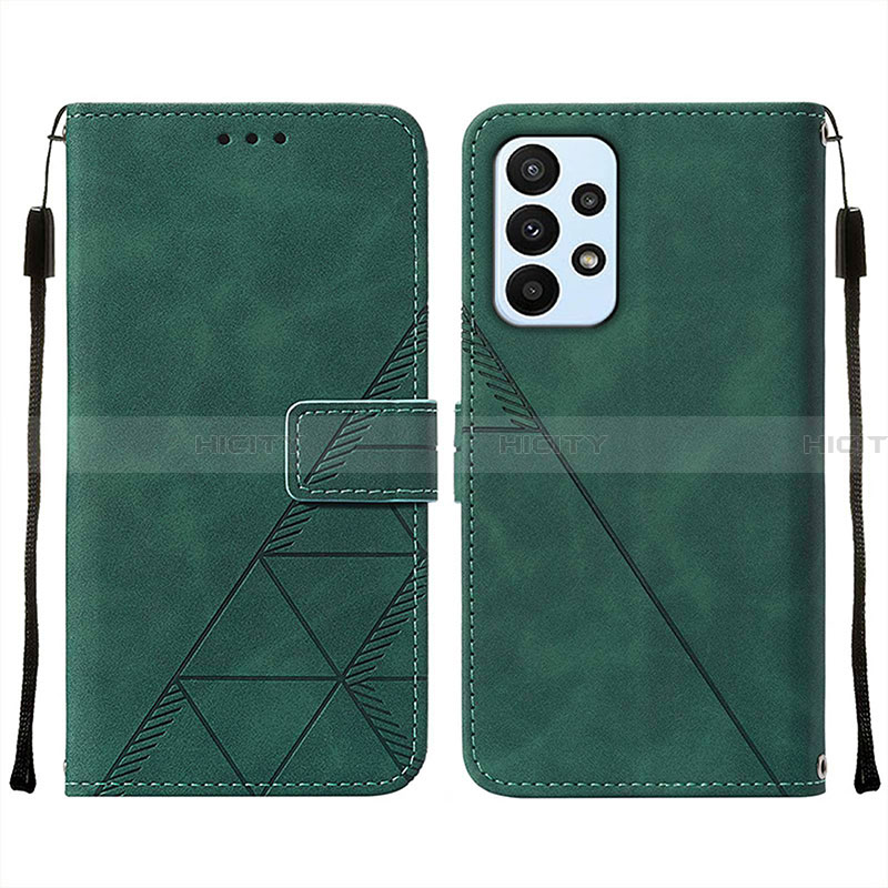 Custodia Portafoglio In Pelle Cover con Supporto Y01B per Samsung Galaxy A23 4G Verde