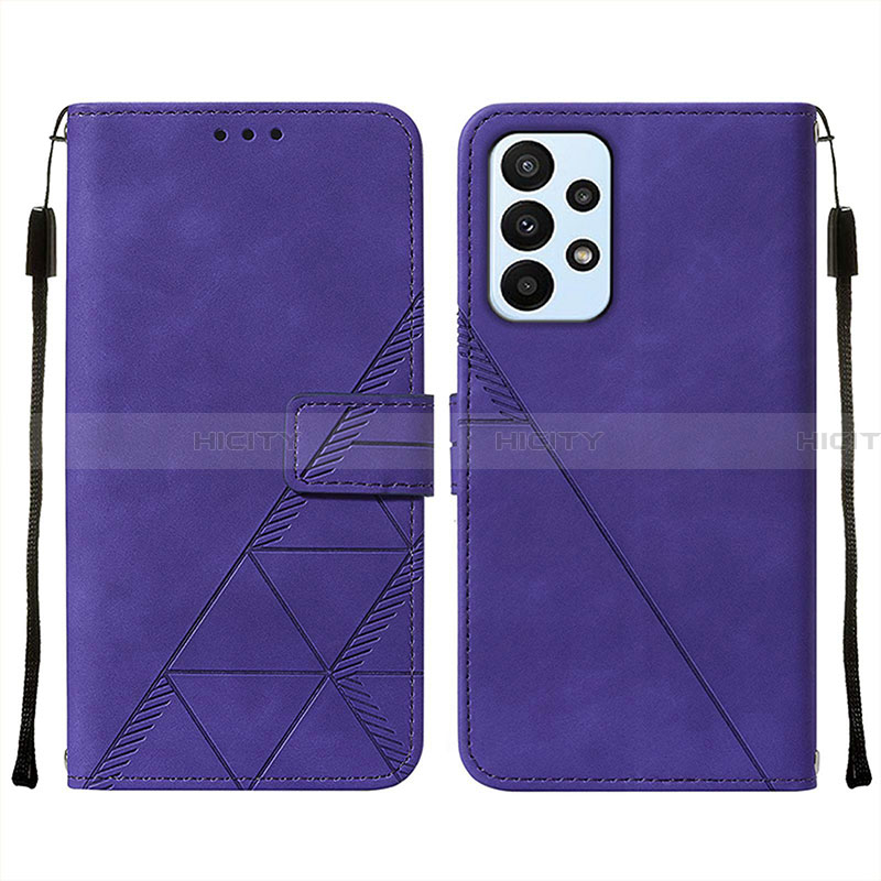 Custodia Portafoglio In Pelle Cover con Supporto Y01B per Samsung Galaxy A23 4G Viola