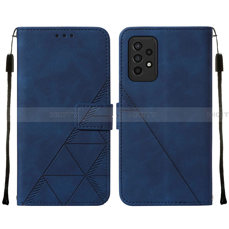 Custodia Portafoglio In Pelle Cover con Supporto Y01B per Samsung Galaxy A33 5G Blu