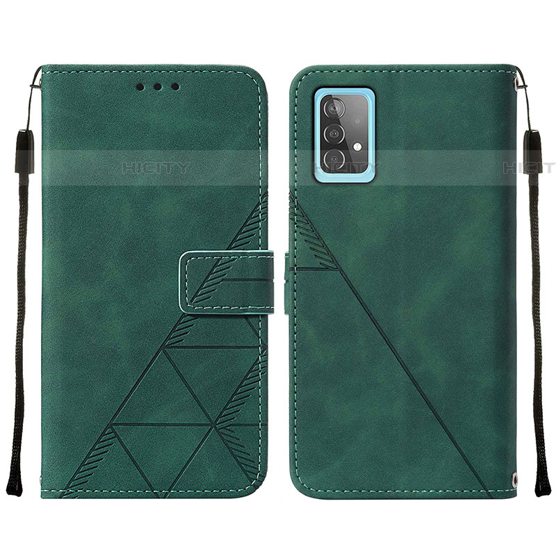 Custodia Portafoglio In Pelle Cover con Supporto Y01B per Samsung Galaxy A52 5G Verde