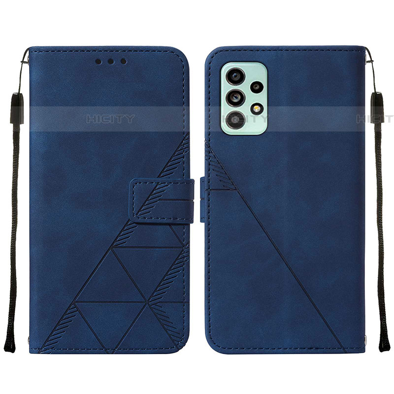 Custodia Portafoglio In Pelle Cover con Supporto Y01B per Samsung Galaxy A53 5G Blu