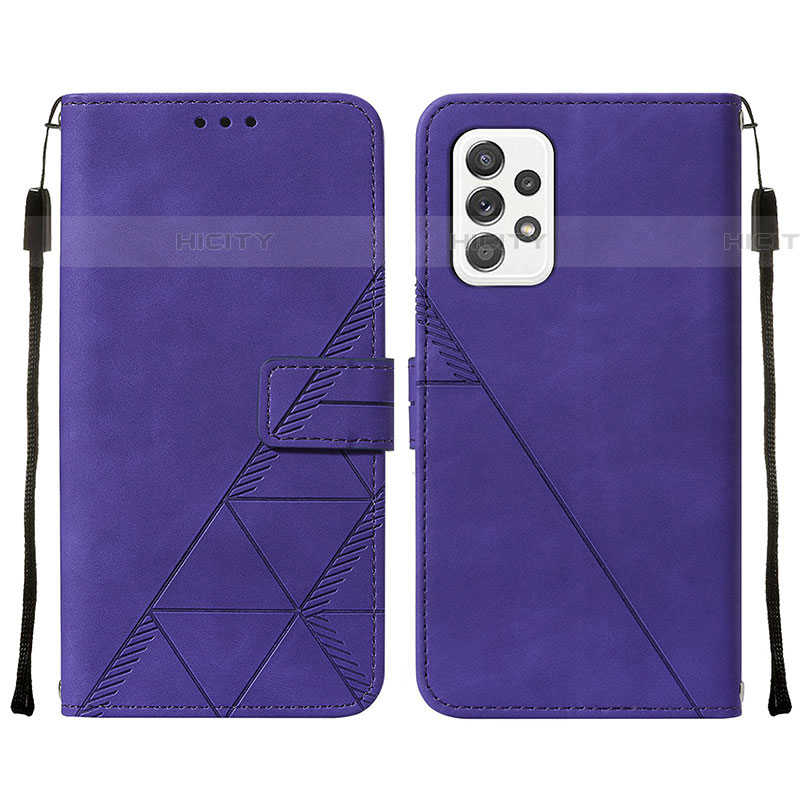 Custodia Portafoglio In Pelle Cover con Supporto Y01B per Samsung Galaxy A72 5G Viola