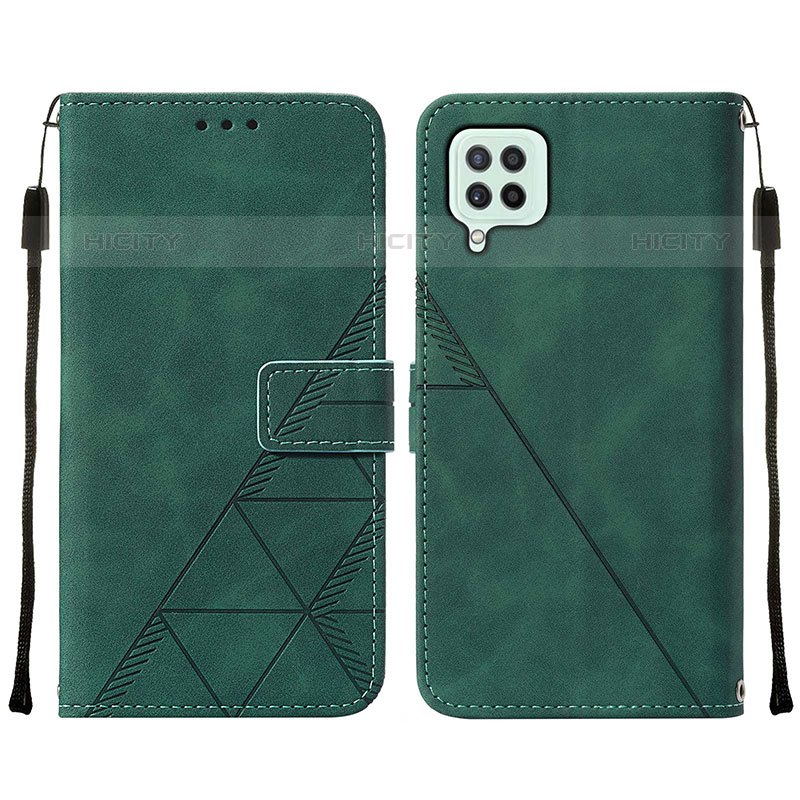 Custodia Portafoglio In Pelle Cover con Supporto Y01B per Samsung Galaxy M32 4G Verde