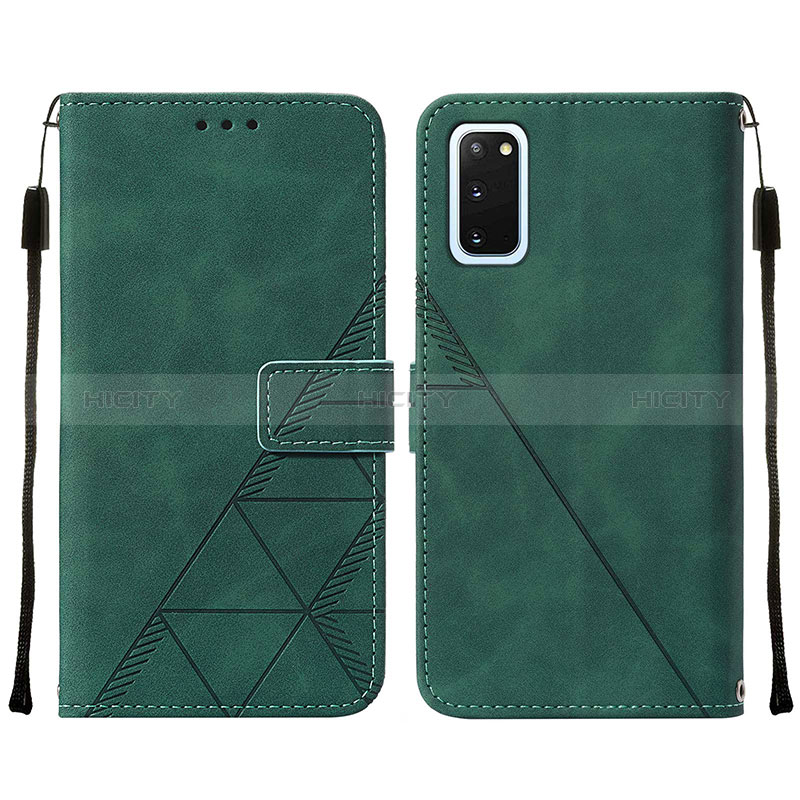 Custodia Portafoglio In Pelle Cover con Supporto Y01B per Samsung Galaxy S20 5G Verde