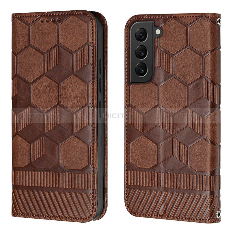 Custodia Portafoglio In Pelle Cover con Supporto Y01B per Samsung Galaxy S24 Plus 5G Marrone