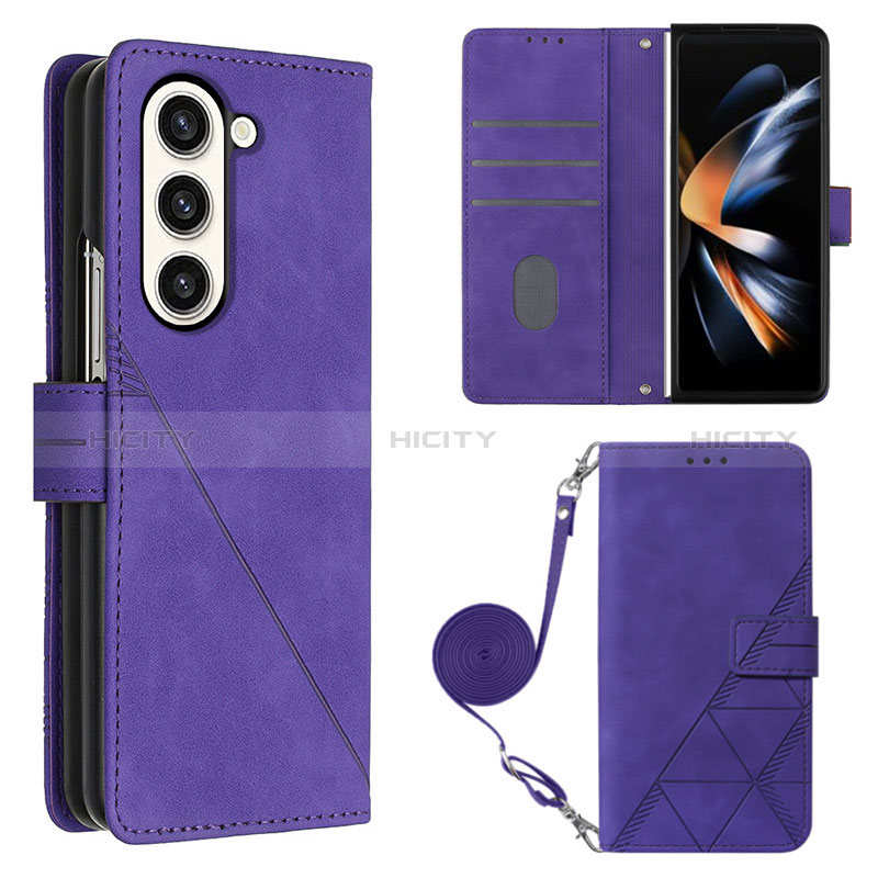 Custodia Portafoglio In Pelle Cover con Supporto Y01B per Samsung Galaxy Z Fold5 5G