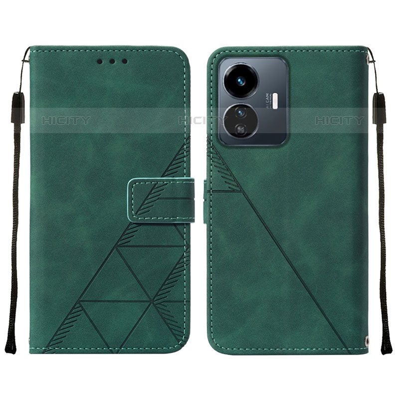 Custodia Portafoglio In Pelle Cover con Supporto Y01B per Vivo iQOO Z6 Lite 5G Verde