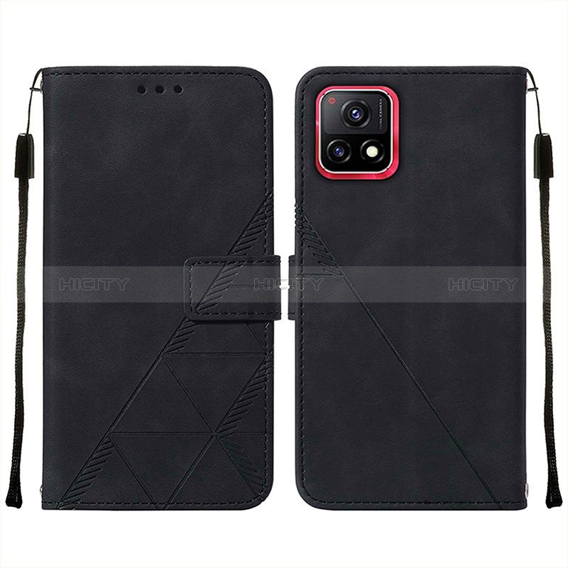 Custodia Portafoglio In Pelle Cover con Supporto Y01B per Vivo Y72 India Nero