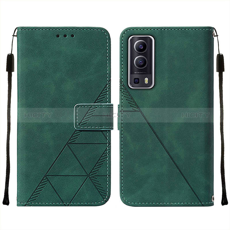 Custodia Portafoglio In Pelle Cover con Supporto Y01B per Vivo Y75s 5G Verde