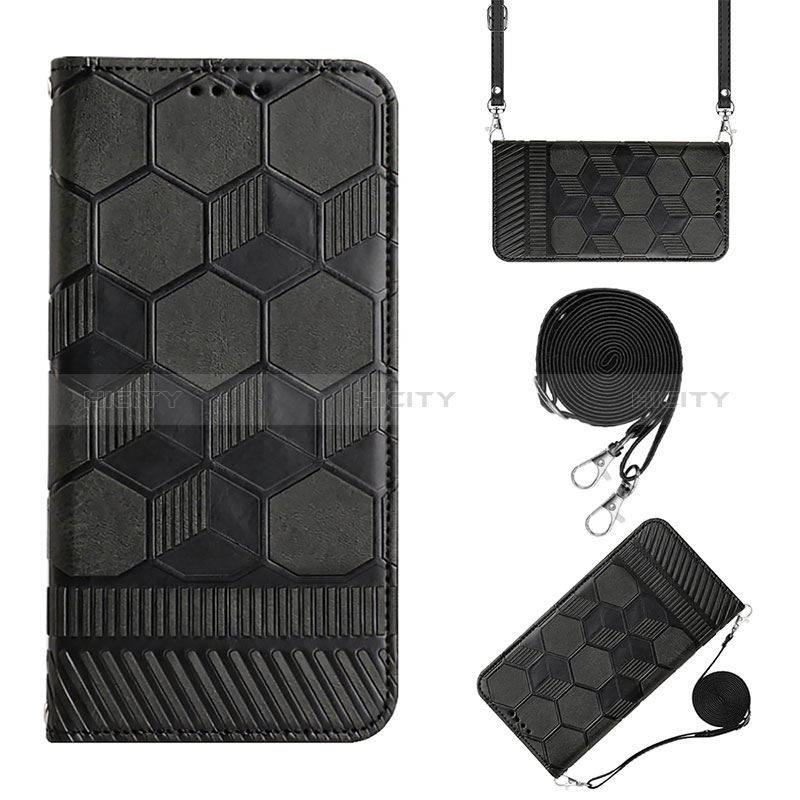 Custodia Portafoglio In Pelle Cover con Supporto Y01B per Xiaomi Poco M4 5G Nero