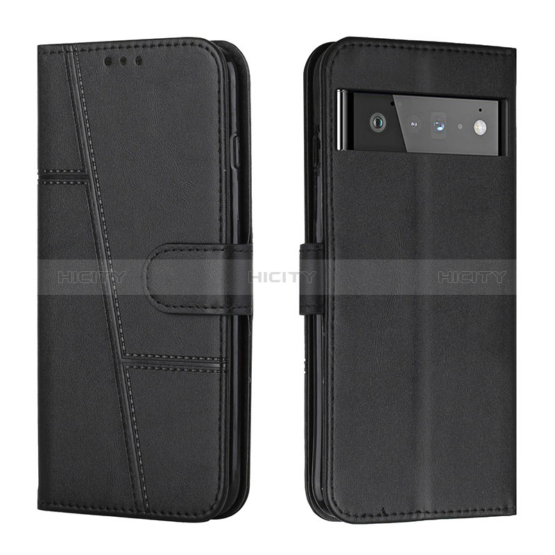 Custodia Portafoglio In Pelle Cover con Supporto Y01X per Google Pixel 6 Pro 5G Nero