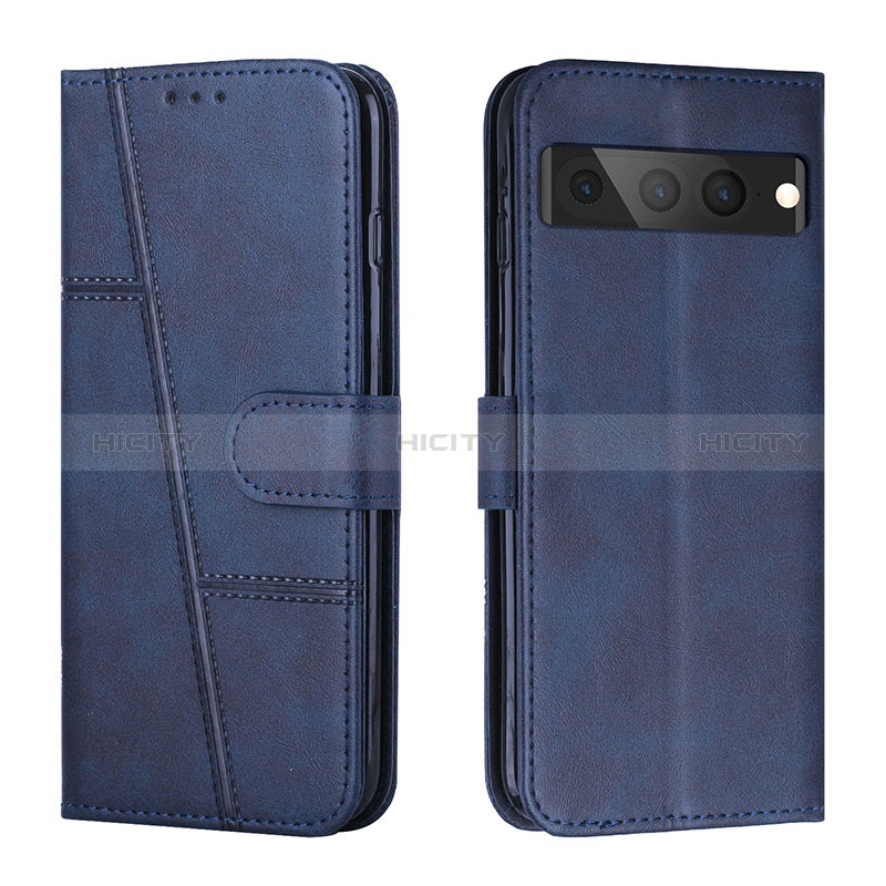 Custodia Portafoglio In Pelle Cover con Supporto Y01X per Google Pixel 7 Pro 5G Blu