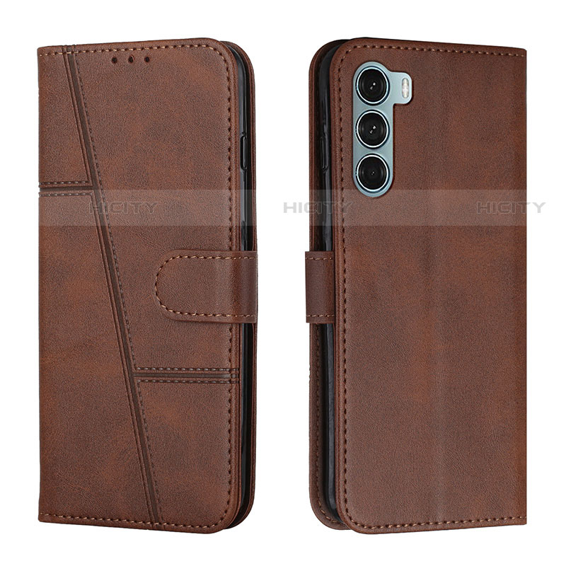 Custodia Portafoglio In Pelle Cover con Supporto Y01X per Motorola Moto Edge S30 5G Marrone