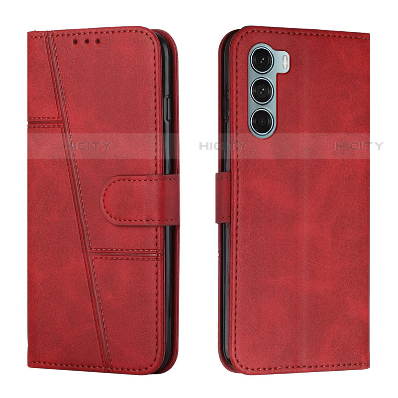 Custodia Portafoglio In Pelle Cover con Supporto Y01X per Motorola Moto Edge S30 5G Rosso