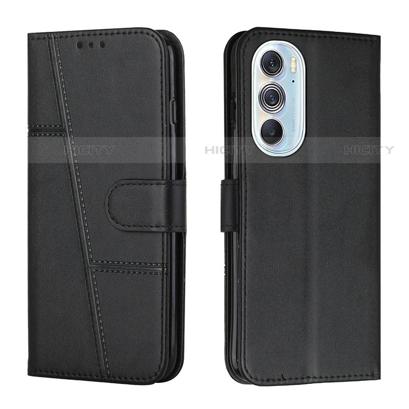 Custodia Portafoglio In Pelle Cover con Supporto Y01X per Motorola Moto Edge X30 5G Nero