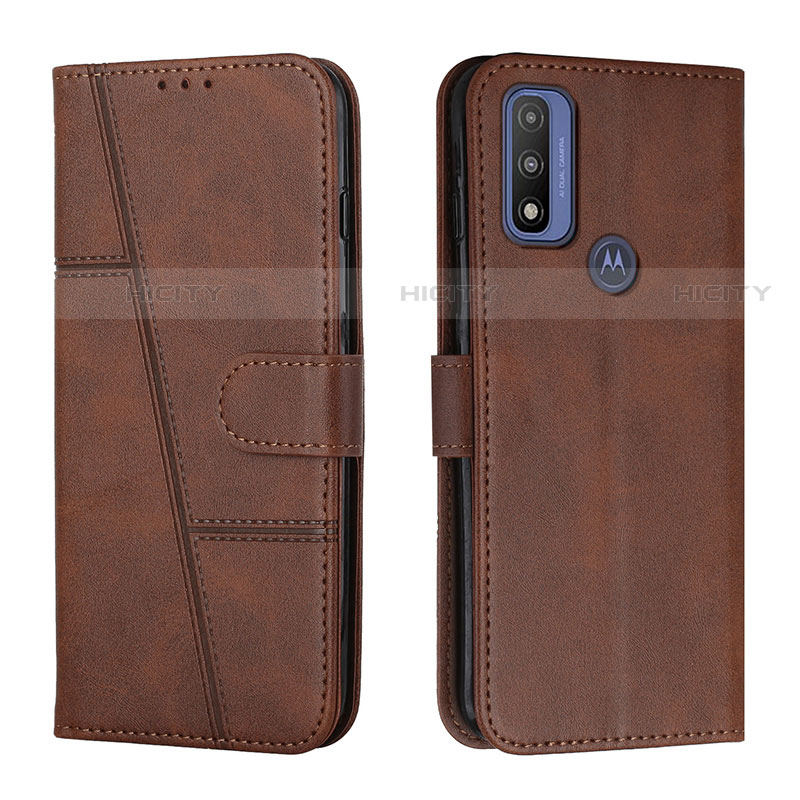 Custodia Portafoglio In Pelle Cover con Supporto Y01X per Motorola Moto G Pure Marrone