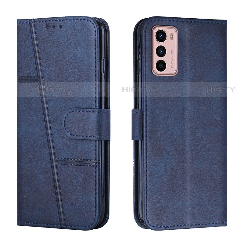 Custodia Portafoglio In Pelle Cover con Supporto Y01X per Motorola Moto G42 Blu