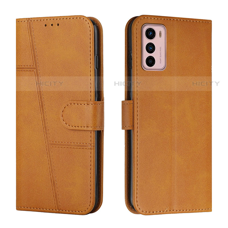 Custodia Portafoglio In Pelle Cover con Supporto Y01X per Motorola Moto G42 Marrone Chiaro