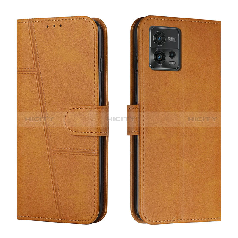 Custodia Portafoglio In Pelle Cover con Supporto Y01X per Motorola Moto G72 Marrone Chiaro