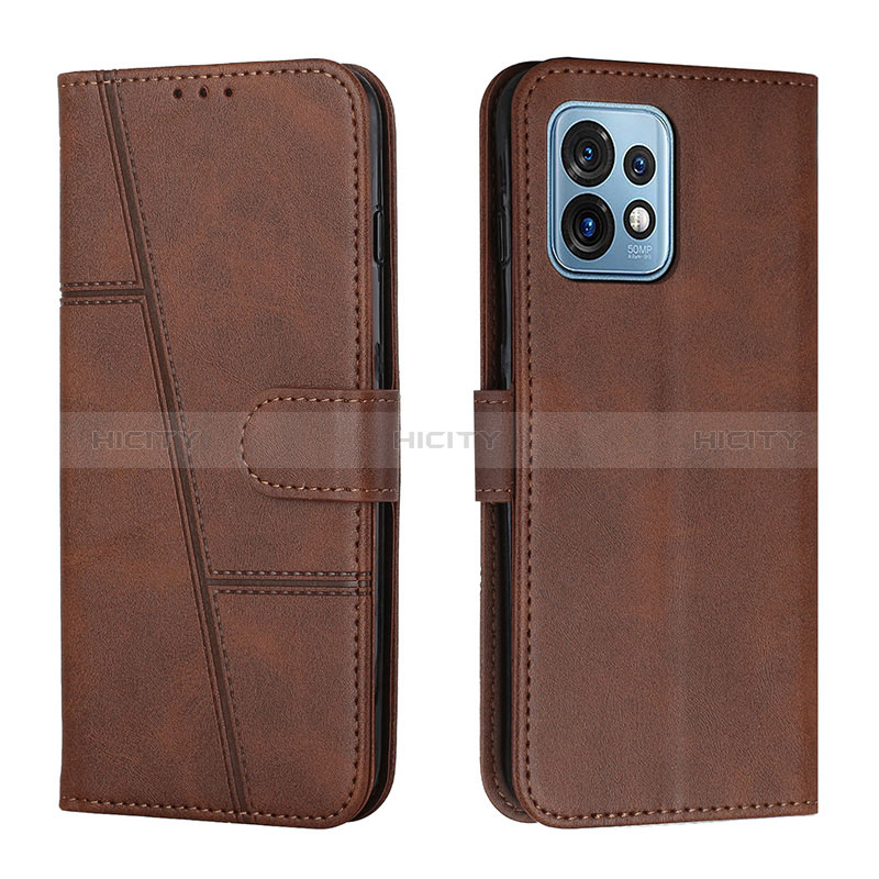 Custodia Portafoglio In Pelle Cover con Supporto Y01X per Motorola Moto X40 5G Marrone