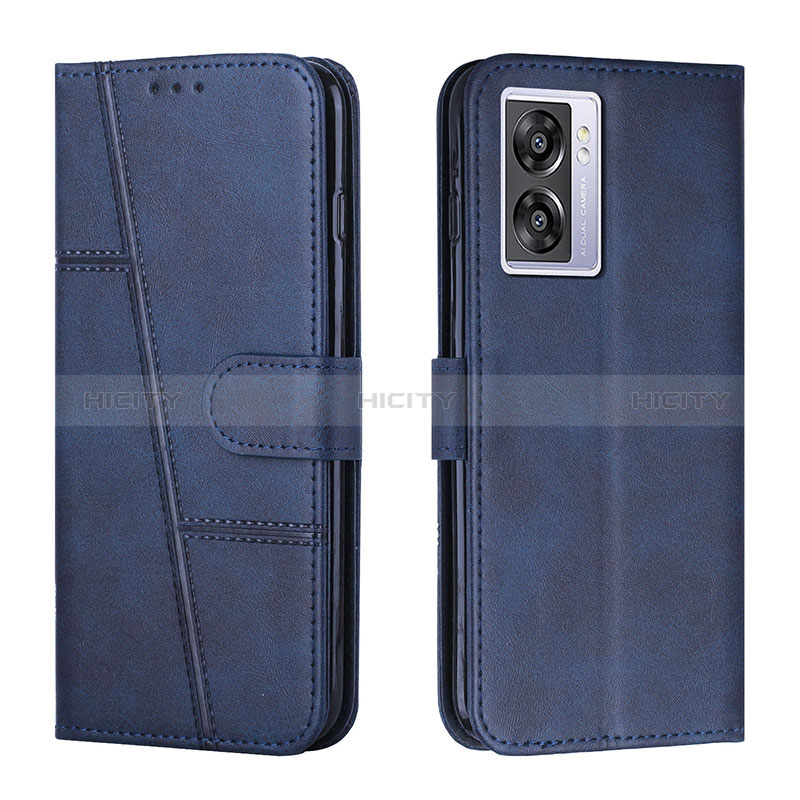 Custodia Portafoglio In Pelle Cover con Supporto Y01X per Oppo A77 5G Blu