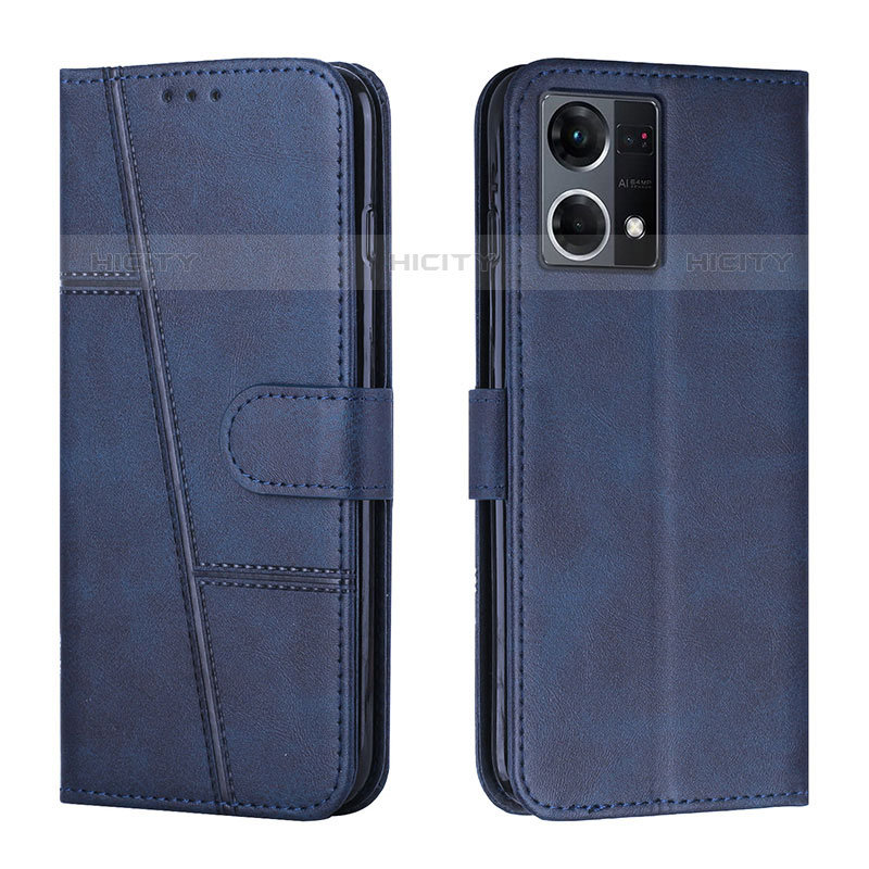 Custodia Portafoglio In Pelle Cover con Supporto Y01X per Oppo F21s Pro 4G Blu