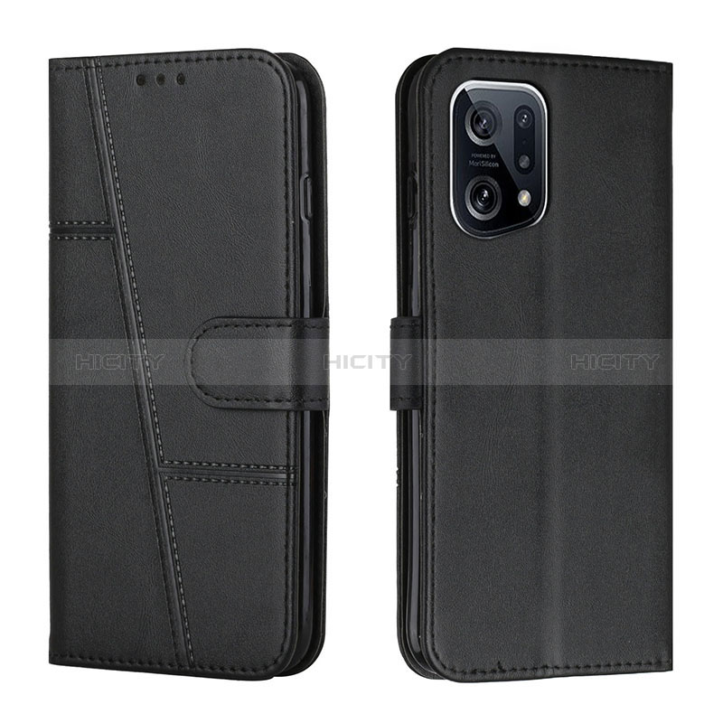 Custodia Portafoglio In Pelle Cover con Supporto Y01X per Oppo Find X5 5G Nero