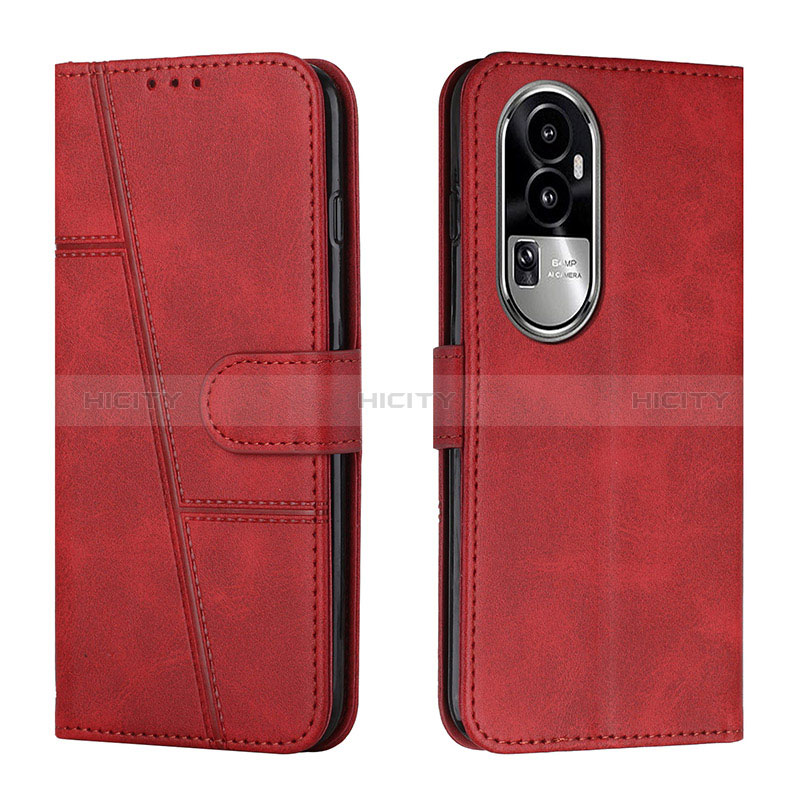 Custodia Portafoglio In Pelle Cover con Supporto Y01X per Oppo Reno10 Pro+ Plus 5G Rosso