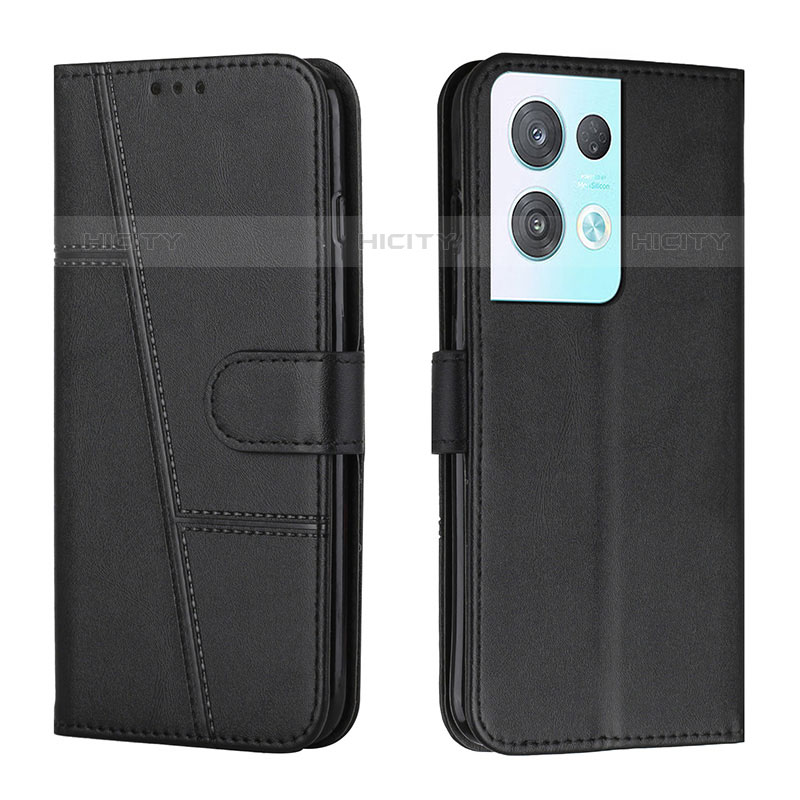 Custodia Portafoglio In Pelle Cover con Supporto Y01X per Oppo Reno8 Pro+ Plus 5G Nero