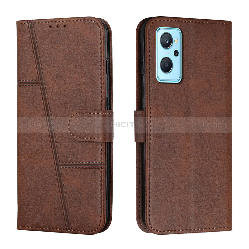 Custodia Portafoglio In Pelle Cover con Supporto Y01X per Realme 10T 5G Marrone