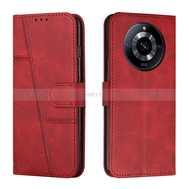 Custodia Portafoglio In Pelle Cover con Supporto Y01X per Realme 11 Pro+ Plus 5G Rosso