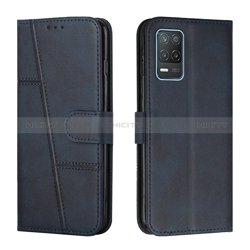 Custodia Portafoglio In Pelle Cover con Supporto Y01X per Realme 8 5G Blu