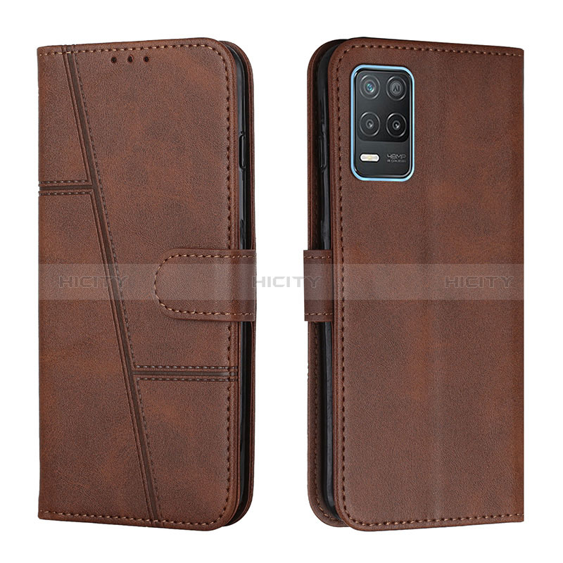 Custodia Portafoglio In Pelle Cover con Supporto Y01X per Realme 8 5G Marrone